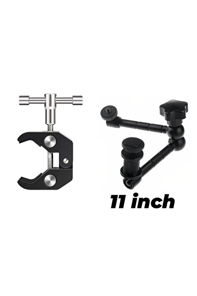 Choice مجموعة من 4 ذراع سحرية مفصلية مقاس 7 بوصة أو 11 بوصة + مشبك فائق لتركي...