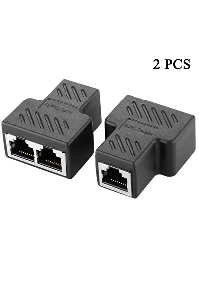 Choice 2PCS One To Two adapter For Ethernet Cable Splitter Rj45 8P8C PC Version Simultaneous Internet Acces