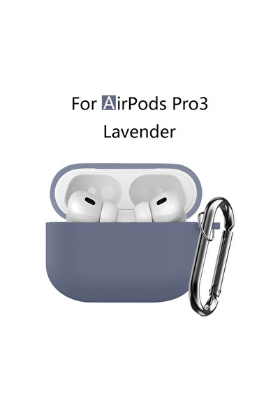 Choice حافظة جديدة لسماعات AirPods Pro 3 باللون الخزامي، حافظة حماية كاملة من...