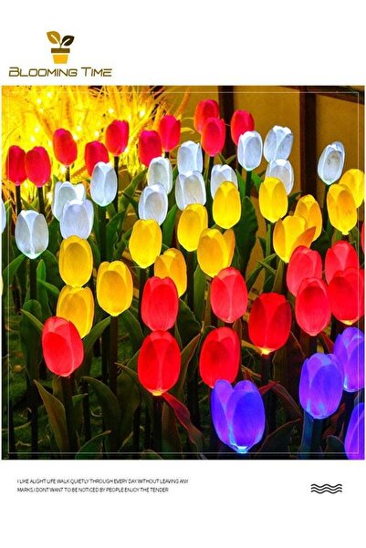 BLOOMING TIME مصباحان LED لمحاكاة زهرة التوليب الشمسية في الحديقة