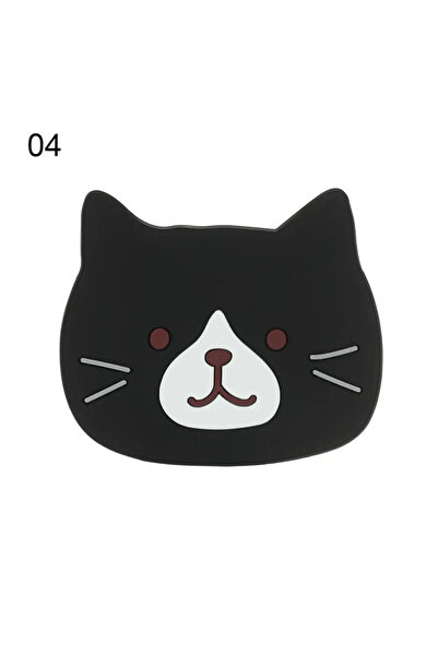 Choice as show 1pc 04 Cartoon Cat Themed Drink Coasters Reusable Silicone Hea...