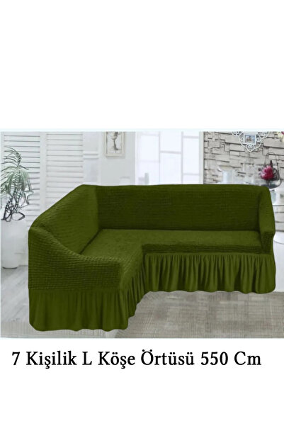 upmall Bürümcük 7 kişilik Köşe Koltuk, Kanepe Örtüsü, Koltuk Kılıfı, Lastikli...