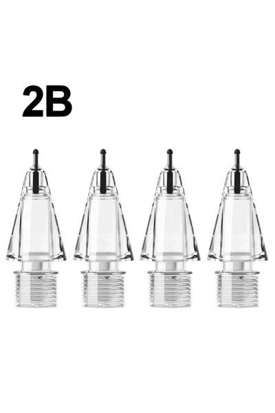 Choice 4 قطع لقلم رصاص Apple 4B رأس قلم رصاص صامت من الجيل الثاني لجهاز iPad Pen 2B رأس قلم رصاص بديل لجهاز iPad A