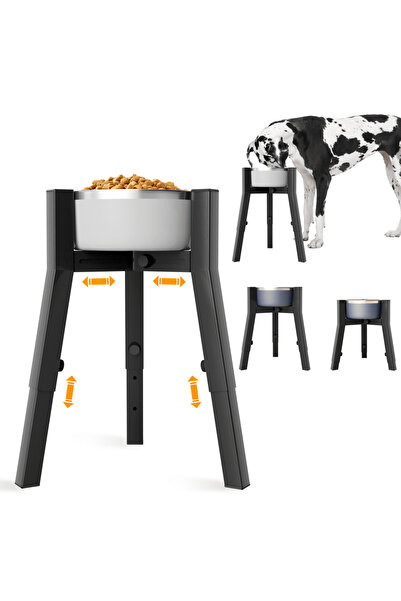 Choice Black Raised Dog Bowl Stand for Medium & Large & Extra Large Dogs,Meta...