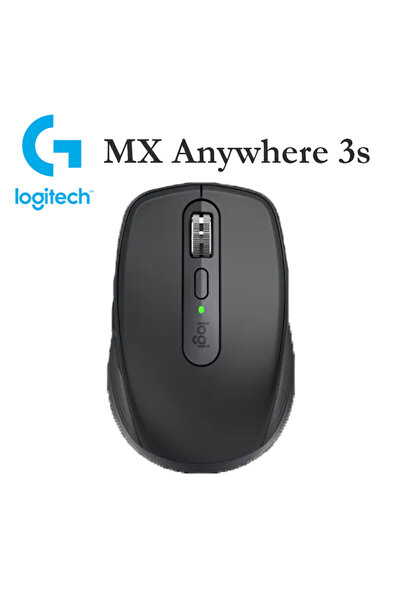 logitech MX Anywhere 3S-BLACK MX Anywhere 3S Wireless Bluetooth Mouse for Mac with Electromagnetic S