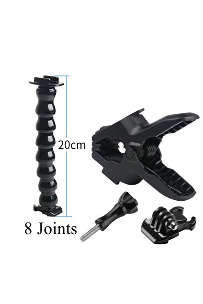 Choice مجموعة كاملة من 8 مفاصل فكين مرنة مع حامل عنق الإوزة قابل للتعديل لكام...