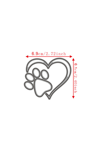 choice2 LX24 Cutting Dies Heart-shaped Footprint Scrapbook Embossing Carbon S...