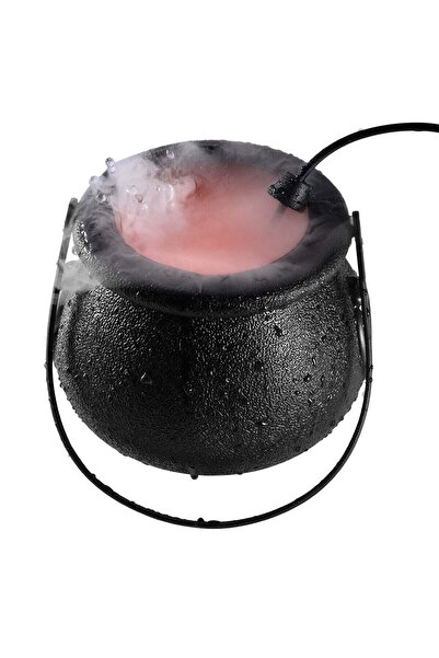 DOMEET جهاز صنع ضباب على شكل وعاء ساحرة الهالوين مع ضوء LED متغير