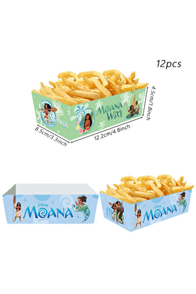 Miniso 12.2x8.5x4.5 سم 12 قطعة 12/24/36 قطعة لوازم حفلات موانا صندوق بطاطس مقلية صندوق تغليف طعام للأطفال B