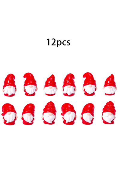 Choice 12 قطعة عشوائية من 6/12 قطعة من تماثيل عيد الميلاد الحمراء اللطيفة من ...