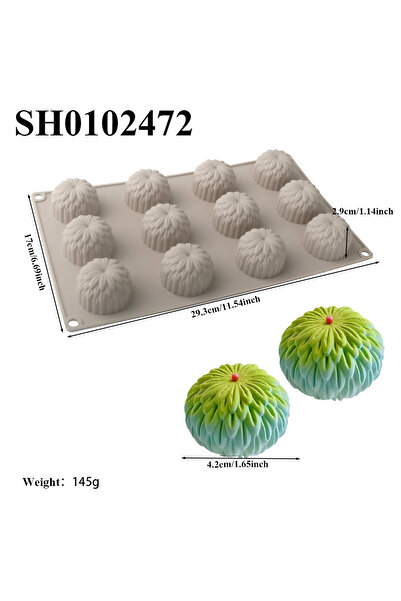 Choice SH0102472 أدوات خبز المطبخ، قالب كيك سيليكون بتصميم زهرة الكرز والأقحوان