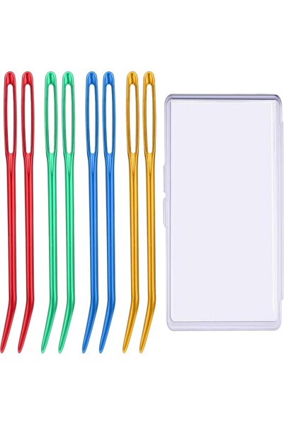 Choice إبر كروشيه MIUSIE من الألومنيوم ذات الطرف المنحني من النوع 1، إبر حياك...