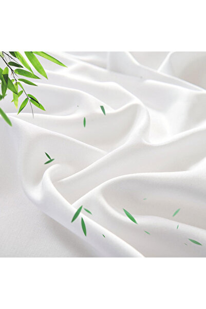 Choice غطاء وسادة أبيض من الخيزران مقاس 50 × 75 سم، قطعتان، مناسب لمن يعانون ...