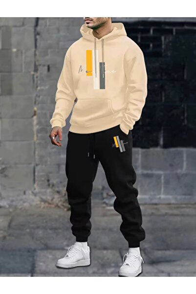 EFFRENATU طقم ملابس رياضية للرجال لخريف وشتاء بغطاء رأس