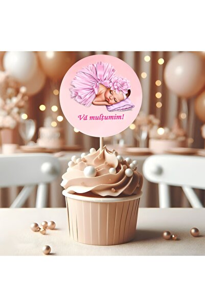Invitatii Originale Set topper Candybar URSULET (20 betisoare)