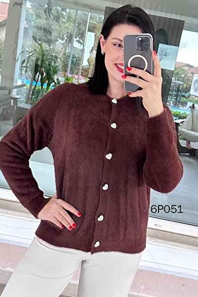 İnce Topuk Prive Series Bearded Knitwear Cardigan 6P051