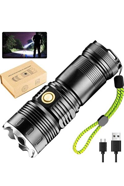 Arabest Super Bright Rechargeable Led Flashlight ，4 Modes Zoom in/out ，Long Distance lighting Torch ligh