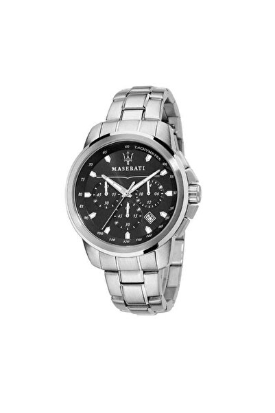 Maserati Successo 44mm Stainless Steel Chronograph - Black Dial, Tachymeter R8873621001