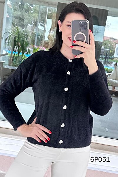 İnce Topuk Prive Series Bearded Knitwear Cardigan 6P051