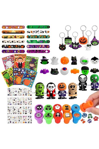 Beauenty 84PC Halloween Party Favor for Kids Halloween Goodies Party Bags fil...