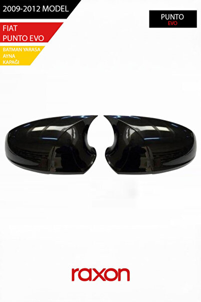 Raxon FIAT PUNTO EVO 2009-2012 Batman & Yarasa Ayna Kapağı – Parlak Piano Bla...
