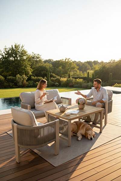 Sun Patio Grande Lounge 2+1+1 Bahçe Balkon Premium Oturma Grubu