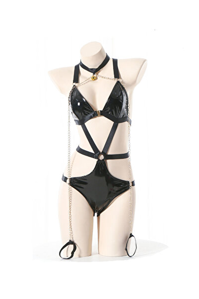 JInsh جمبسوت مثير للملكة، زي موحد، بدلة إغراء، ملابس داخلية مثيرة، سلسلة ربط، هدية لعب الأدوار