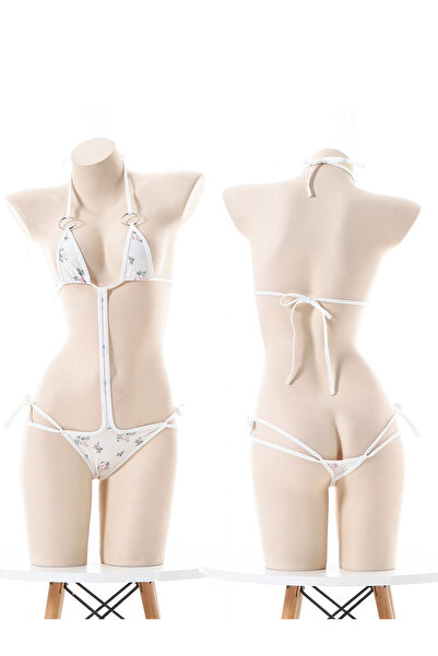 JInsh Sexy Women's Hollow Bikini Bodysuit Hot Summer Back Tie Beach Swimsuit ...