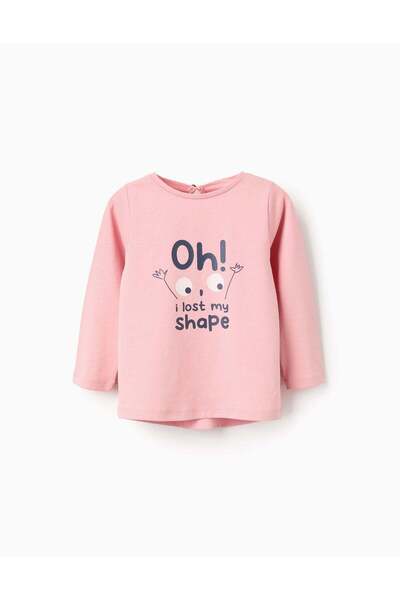 Ziddy Long Sleeve T-Shirt for Baby Girls 'Shapes', Pink