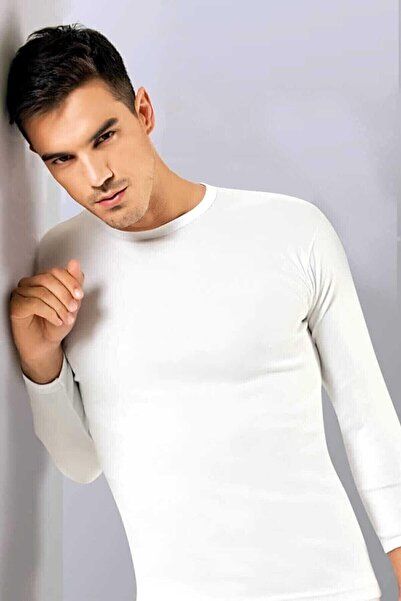 Tutku Elit Elit Elt1302 / Elit Elastan Crew Neck Long Sleeve (1 Piece) |   White-White-White