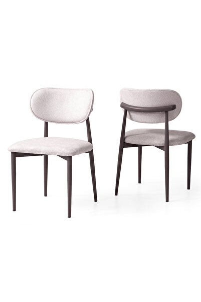 Liya Polo Mutfak Sandalyesi Yemek Masası Sandalyesi Metal Sandalye Salon Sandalye Bohem Balkon 2li