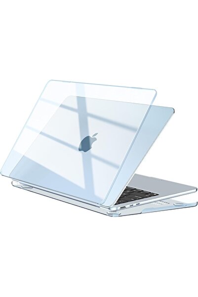 EooCoo Hard Shell Case for MacBook Air 13.6 (M4/M3/M2) - Sky Blue