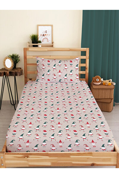 Evmila Dwarf Patterned Single Digital Printed Elastic Sheet Set (Cotton) – 100X200Cm