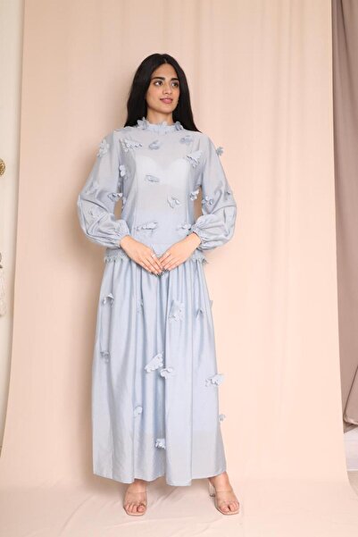 AMAZ طقم نسائي قطعتين الفراشات الحالمة: أناقة بتفاصيل 3D 🌸