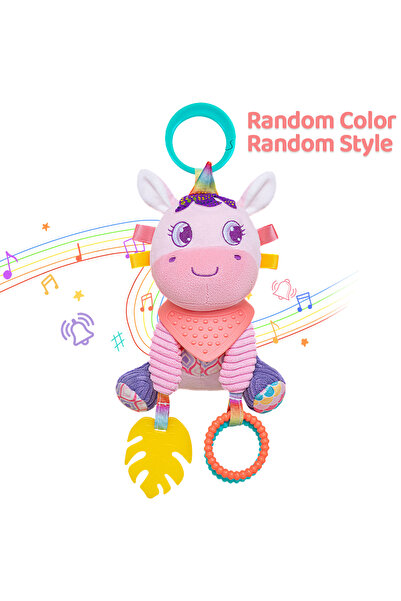 Choice Doll Unicorn Soft Hanging Crinkle Squeaky Sensory LearningToy Stroller Car Seat Crib Travel Plush An