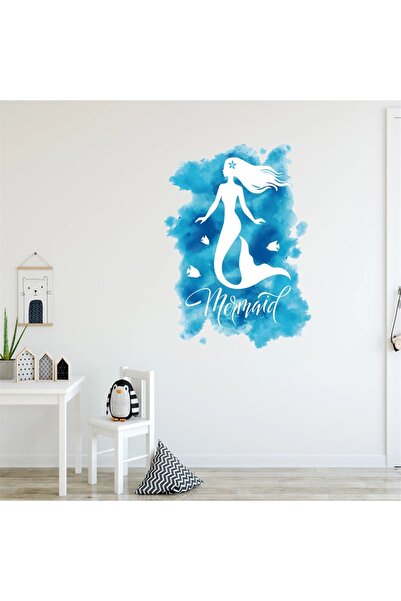 Yash Autocolant de perete Mermaid, 50x70 cm, culoare albastru