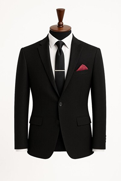 FABİO CASSANİ Men's italian cut single button blazer jacket classic and moder...