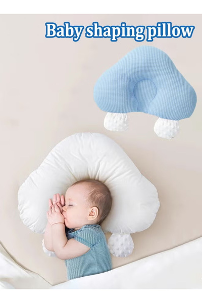 Generic Baby Neck Support Pillow, Infant Head Shaping Pillow, Anti-Flat Head, Pure Cotton Baby Pillow