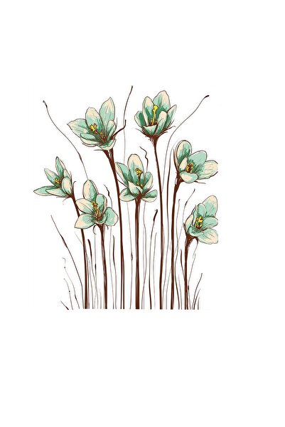 Yash Sticker decorativ 3D model Flowers, 45x60 cm, culoare multicolor