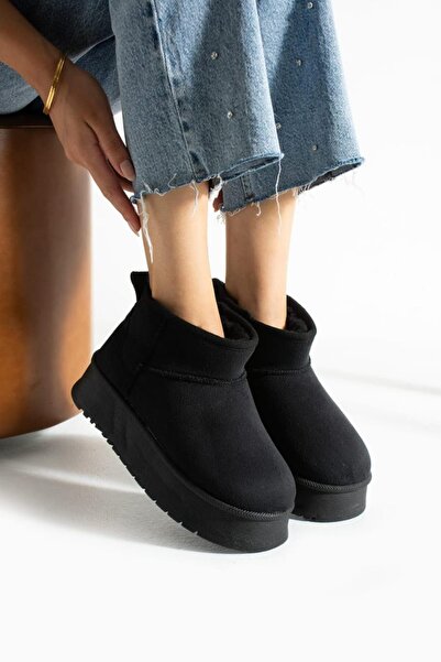 Neon Shoes Women's Suede Fur-Lined Wool Thick-Soled Winter Ankle Short Ug Boots & Booties
