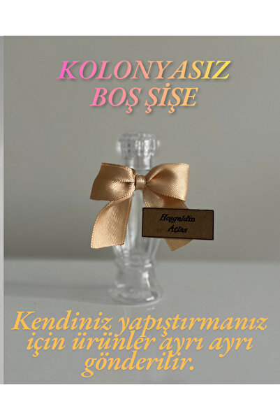 Pearl Star (40 ADET) Süslü Hürrem Boş Kolonya Şişesi Mika Plastik 50ml (Gold ...