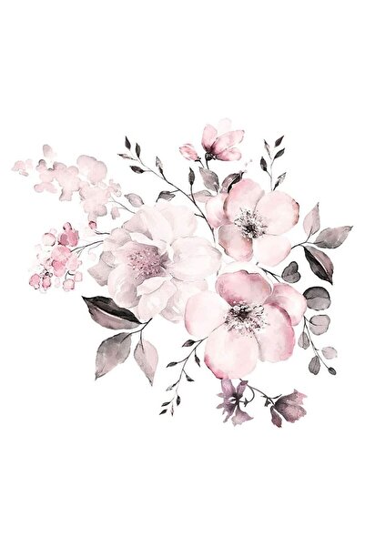 Yash Sticker decorativ 3D Flori de cires, 52x58 cm, multicolor