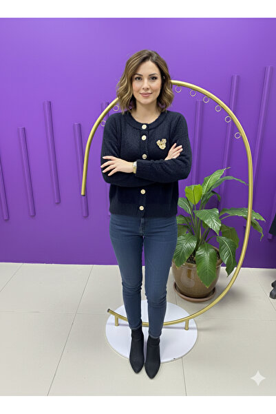 Nefise ANGORA BROŞLU CEKET