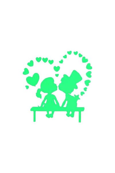 Yash Glow-in-the-dark sticker, for switch or socket, 10x10cm, green color