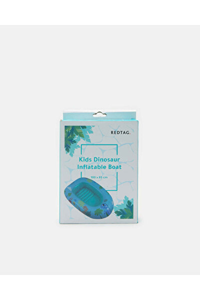 REDTAG قارب عائم على شكل مسبح دينو للأطفال باللون الأزرق