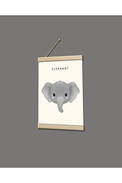 idealizbiz Πίνακας σε καμβά με πορτρέτο ελέφαντα
