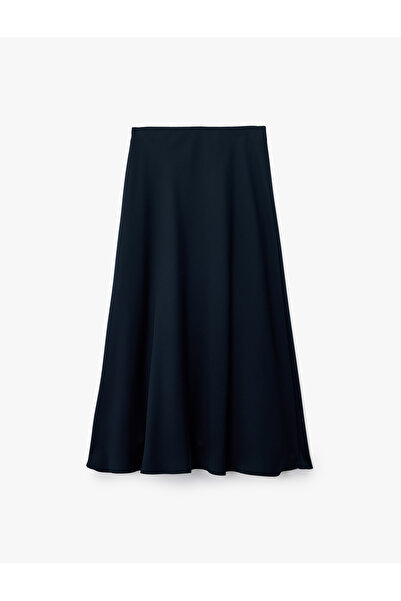 Koton Regular Fit Midi Length Satin Flared Skirt