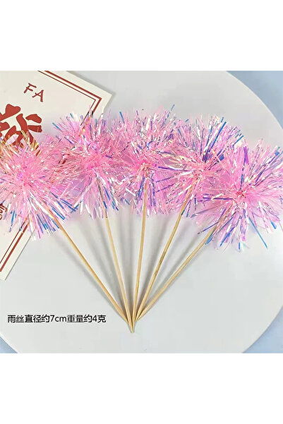 Choice3 5 قطع وردية اللون، 5/20 قطعة من زينة كعكة عيد الميلاد اللامعة، شرابات...