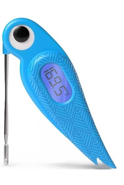 OEM Home Hero digital meat thermometer, instant read, stainless steel/plastic, blue/silver