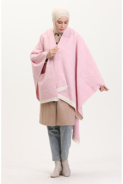 sefamerve Poncho Shoulder Shawl 2008-01 Dusty Rose